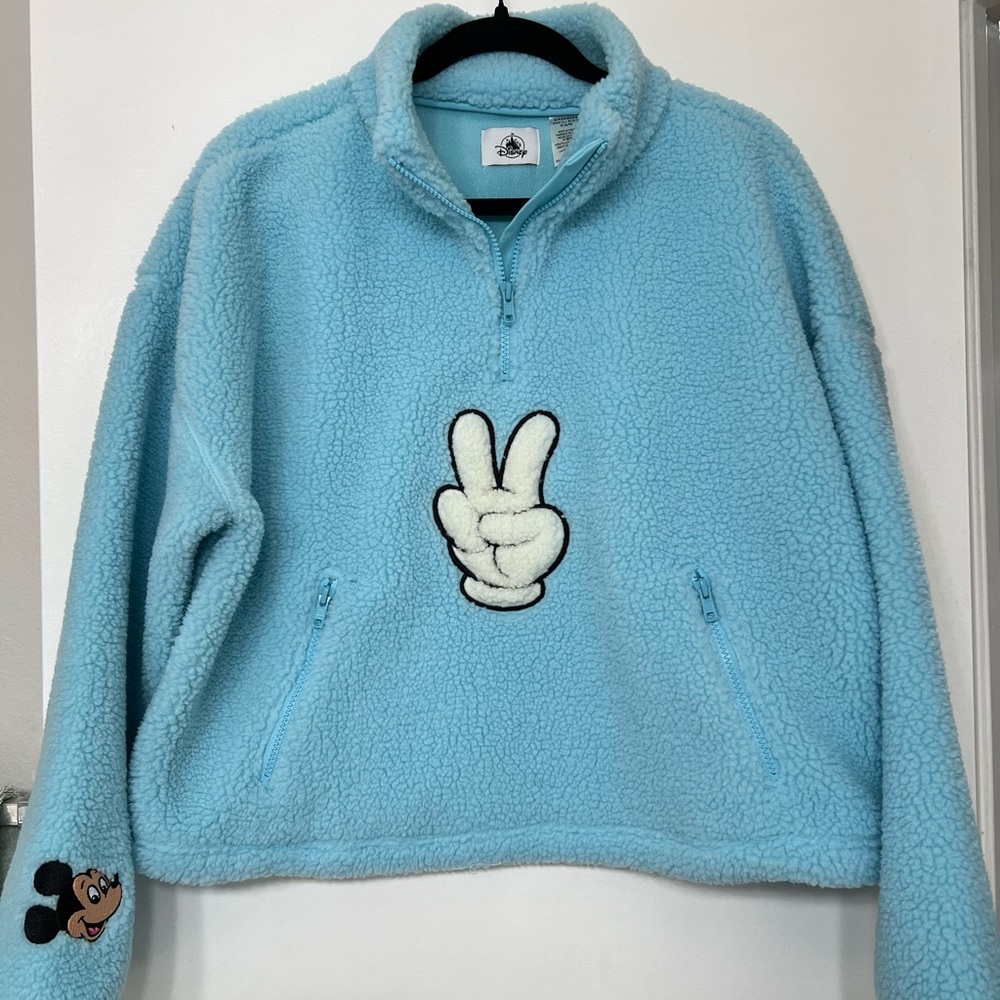 Disney Mickey Mouse Peace Sign Quarter Zip